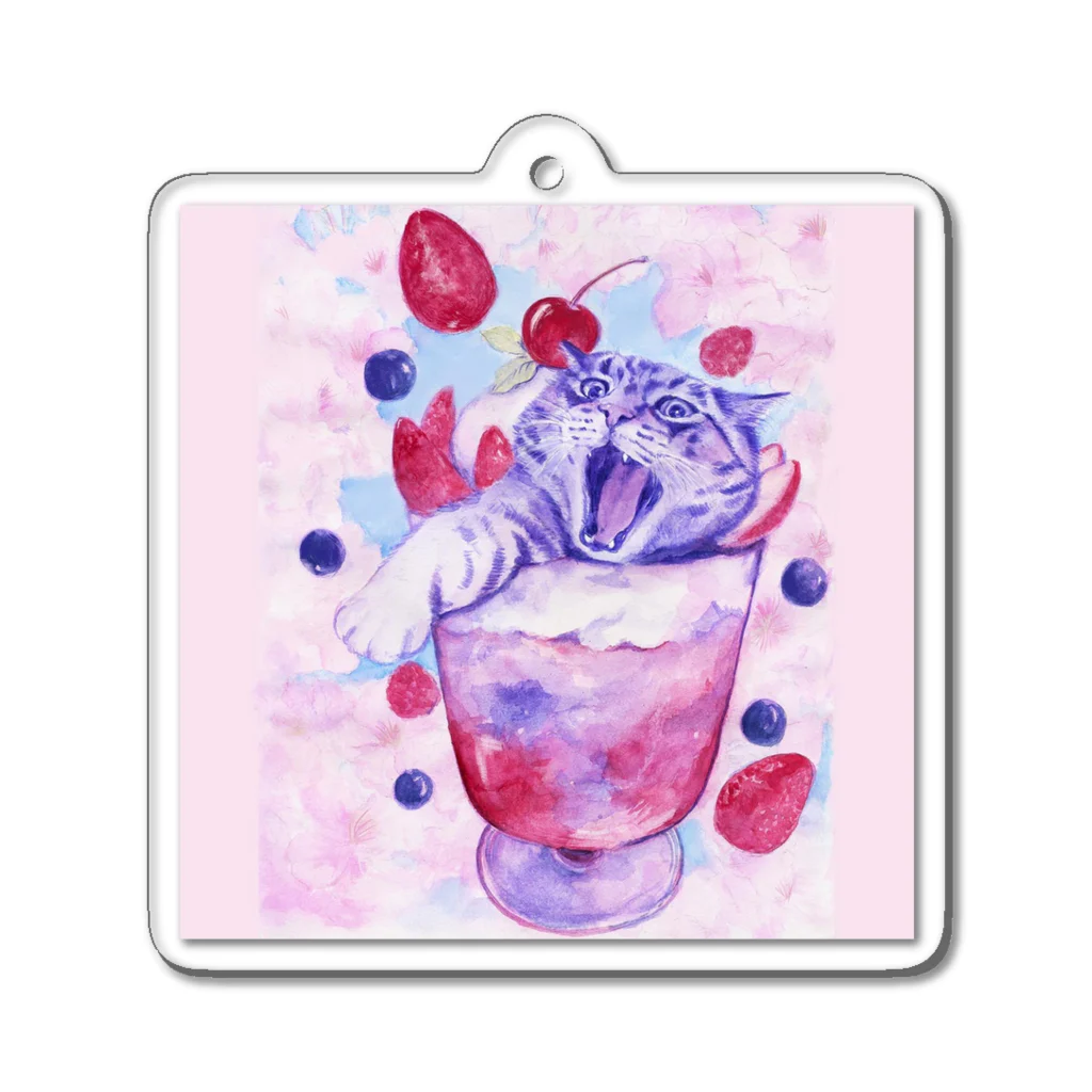  藤ねこりえ/ 𝙁𝙐𝙅𝙄𝙣𝙚𝙘𝙤𝙧𝙞𝙚のNEO雅SODA Acrylic Key Chain