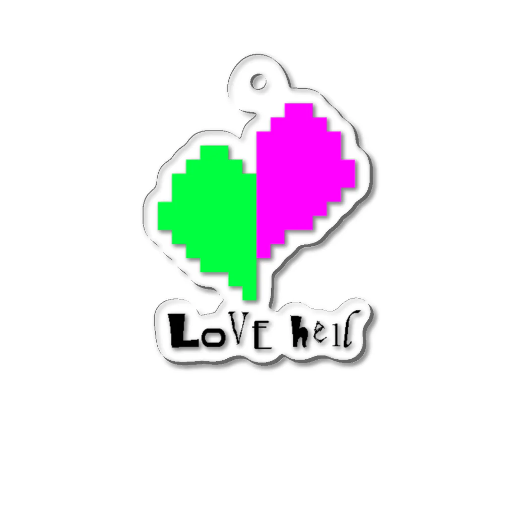 FLYHIGH615【別館】のLOVE hell　アクリルキーホルダー Acrylic Key Chain