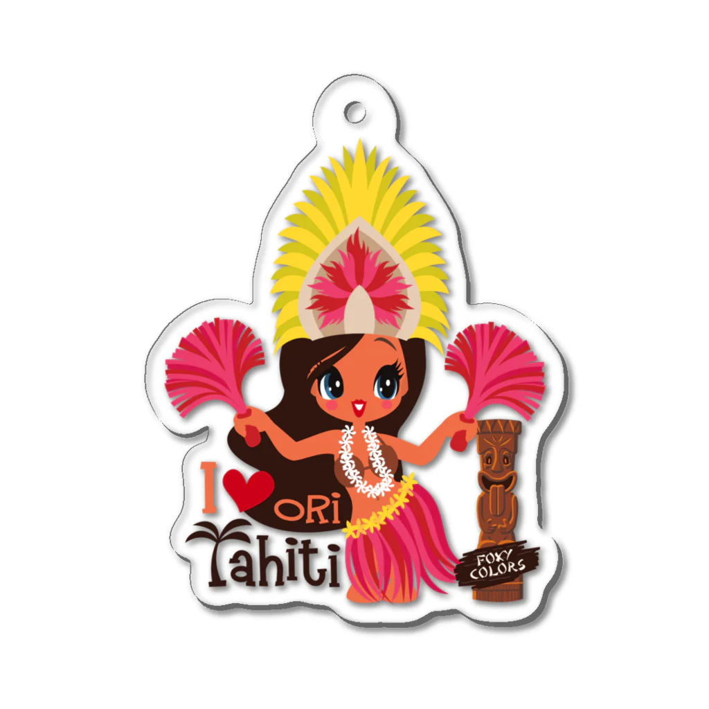 FOXY COLORSのOri Tahiti タヒチアンダンス アクリルキーホルダー