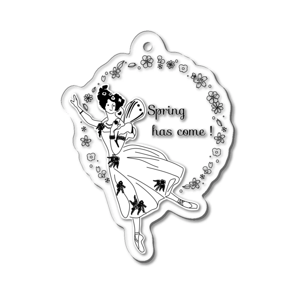 バレエシルエット ballet*pointe_pon*のレジェンドシリーズ【Spring has come!】 Acrylic Key Chain