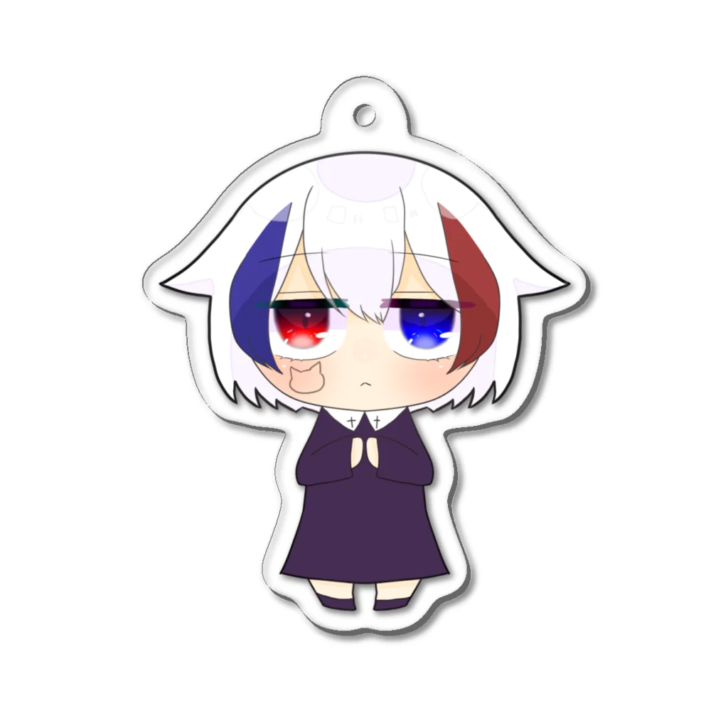 まほむしょっぷのだーくまほむちゃんのあくりるきーほるだー Acrylic Key Chain