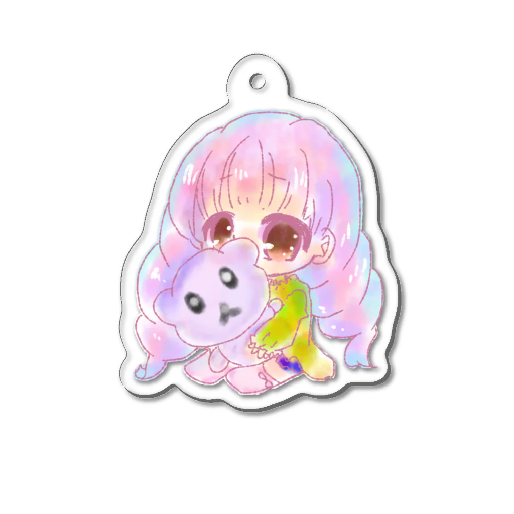 詩音乃の園児ちゃん女の子(あるむちゃん) Acrylic Key Chain