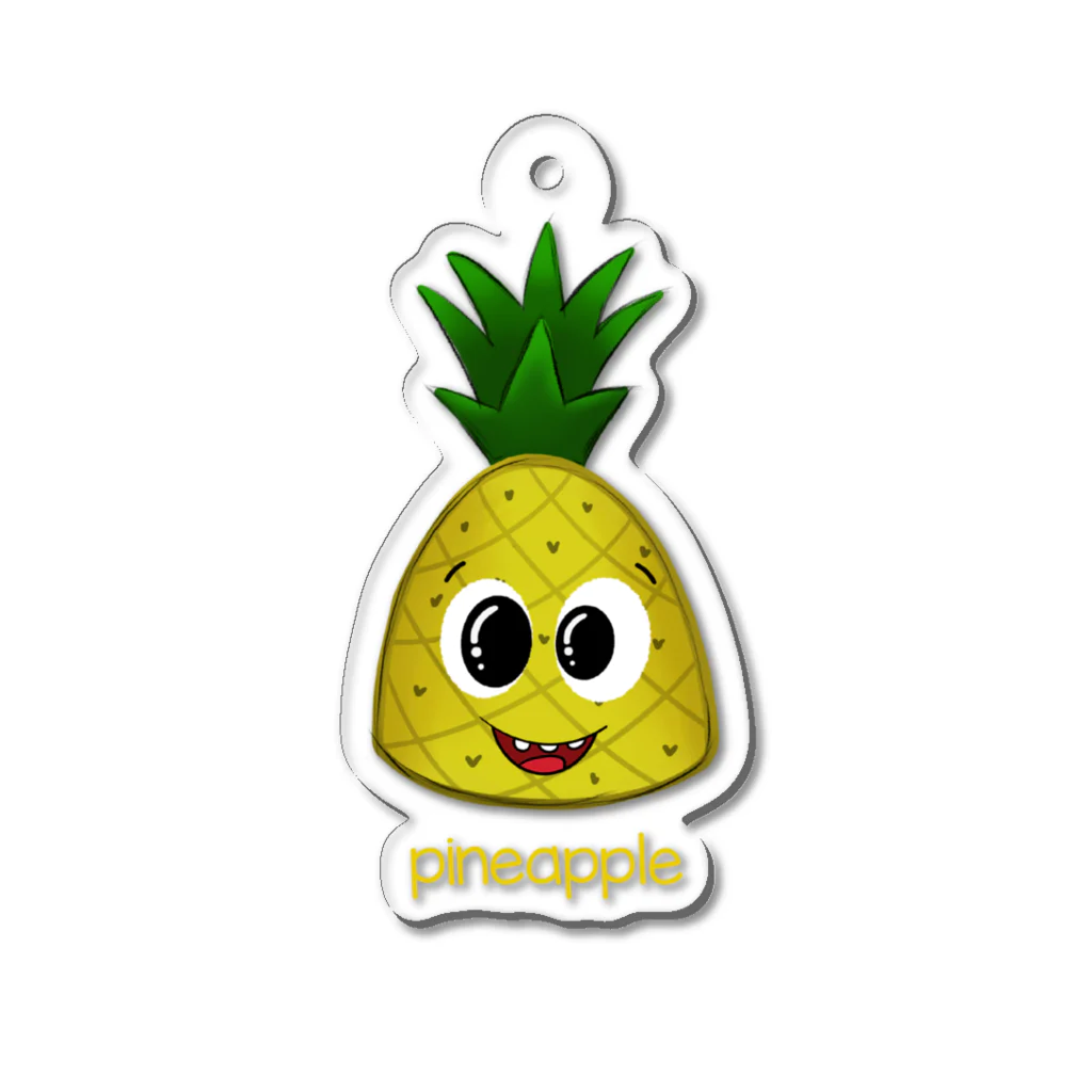 Hey! Kids KidsのCute Pineapple Liam’s English World かわいいパイナップル Acrylic Key Chain