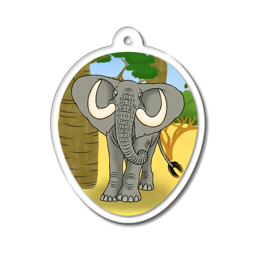 ZOO TYPHOONのアフリカゾウ Acrylic Key Chain