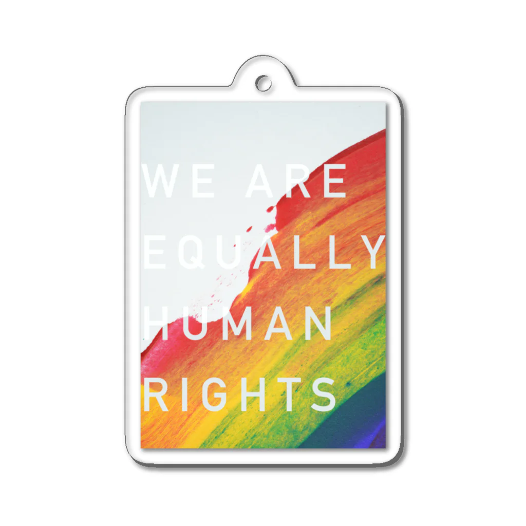 MONETのWE ARE EQUALLY HUMAN RIGHTS アクリルキーホルダー