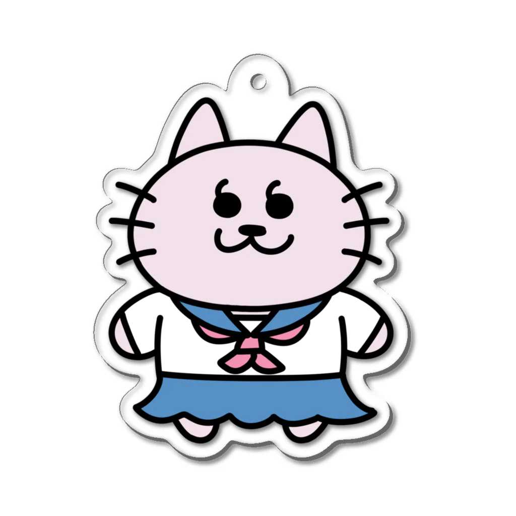 かっこにゃん！のJKかっこにゃんアクキー Acrylic Key Chain