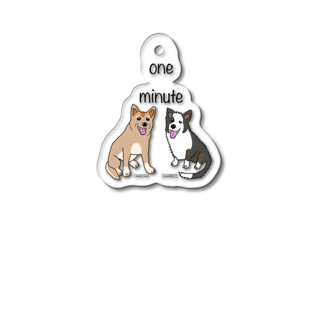 one minute shopのCHACHAとCHANCE Acrylic Key Chain