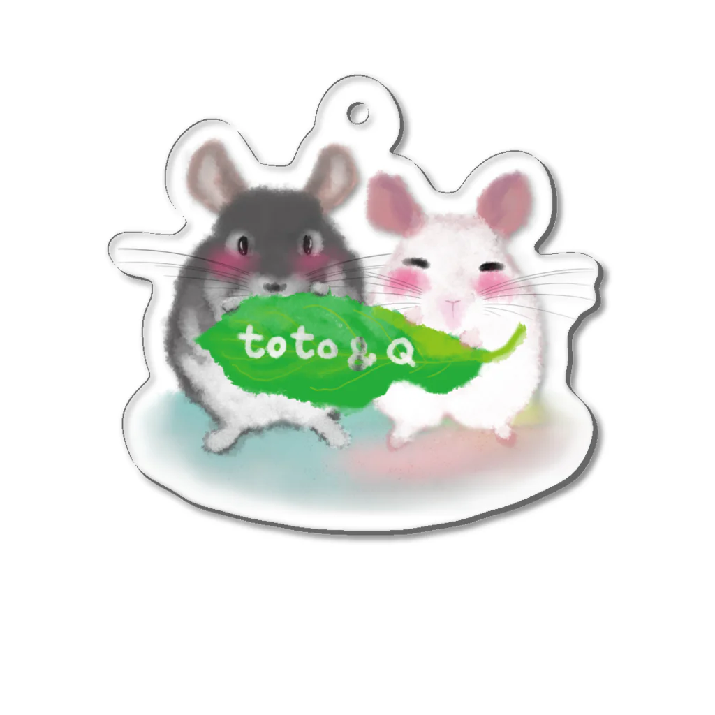 teruteQ【チンチラ】イラストonlyのフォロワー様専用トトandQ Acrylic Key Chain