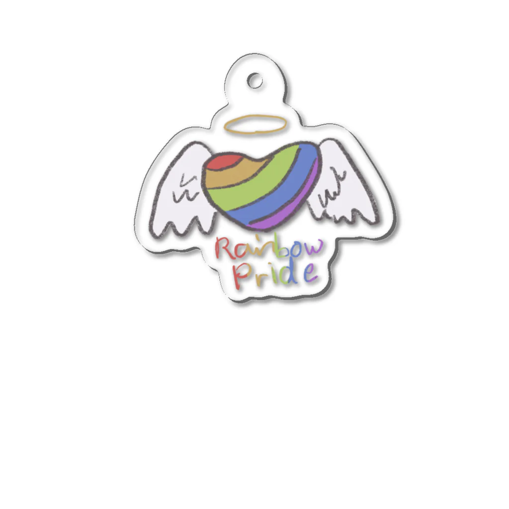 riku_hydrangeaのRainbow Pride Angel Acrylic Key Chain