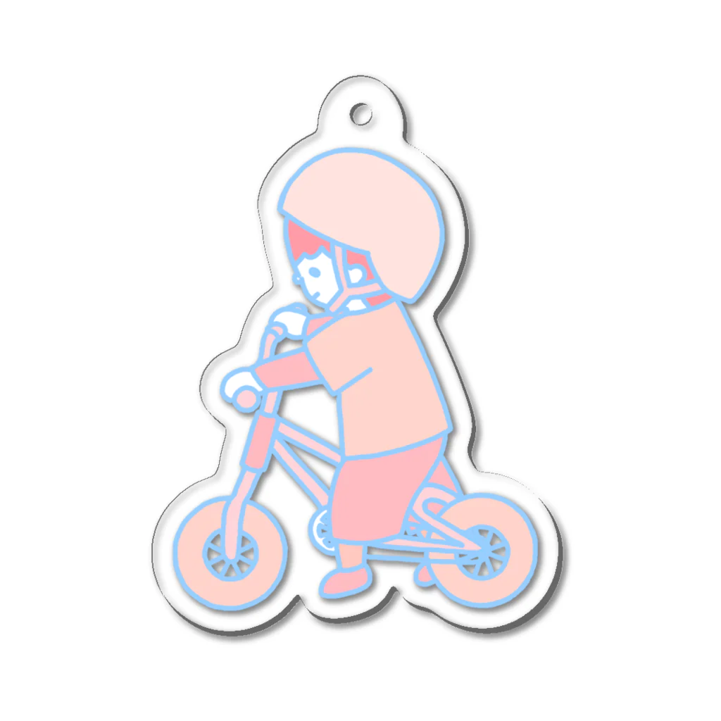 しいな　ゆうこのキックバイク練習中 Acrylic Key Chain