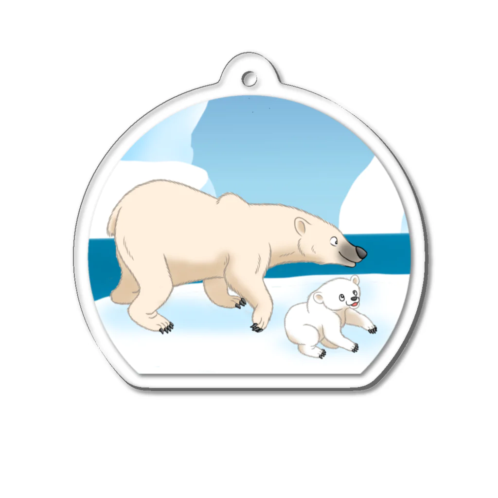 ZOO TYPHOONのホッキョクグマ Acrylic Key Chain