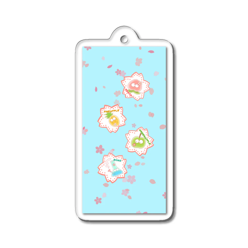 CBDshopまどろみの桜×フルーツ Acrylic Key Chain