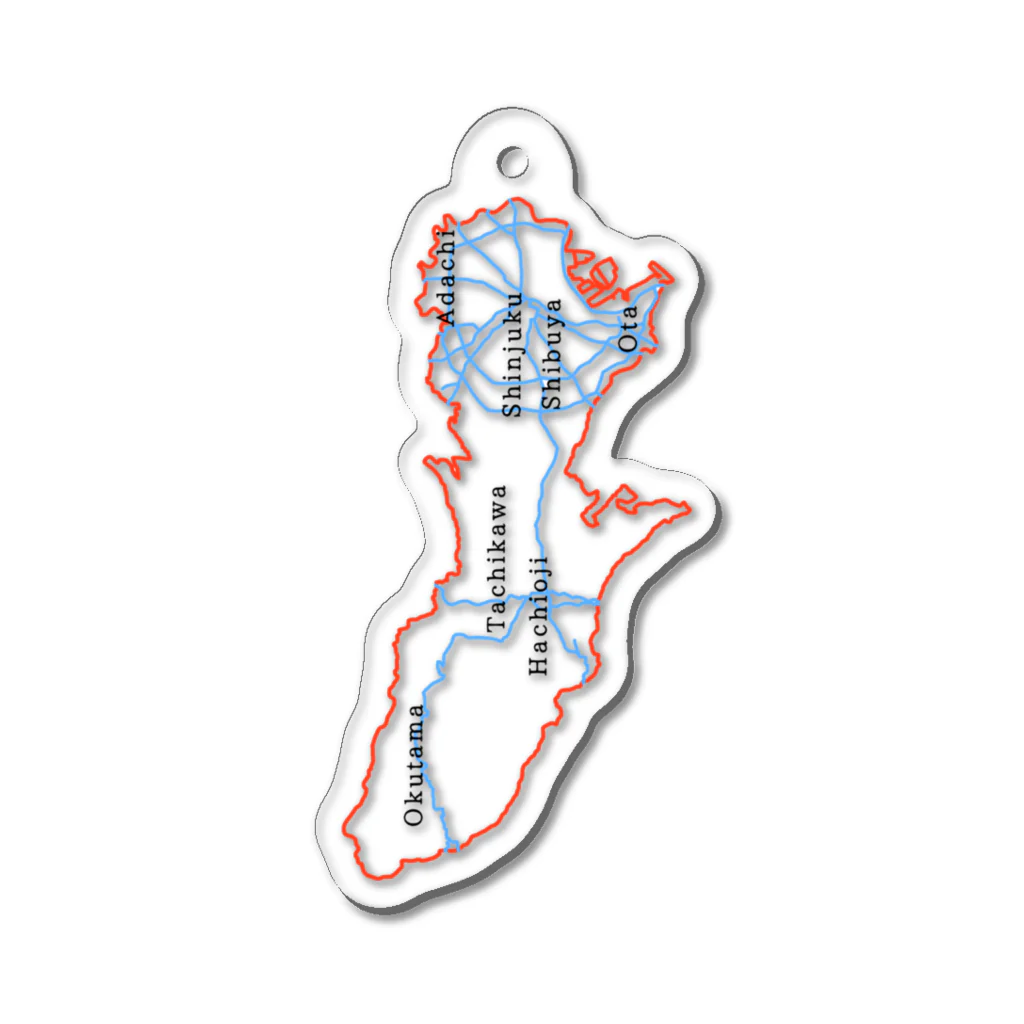 芋ようかんの東京の国道 アクリルキーホルダー