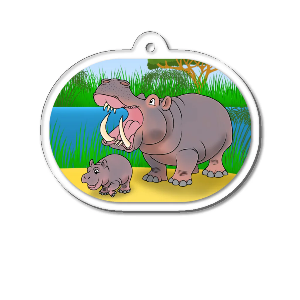 ZOO TYPHOONのカバ Acrylic Key Chain