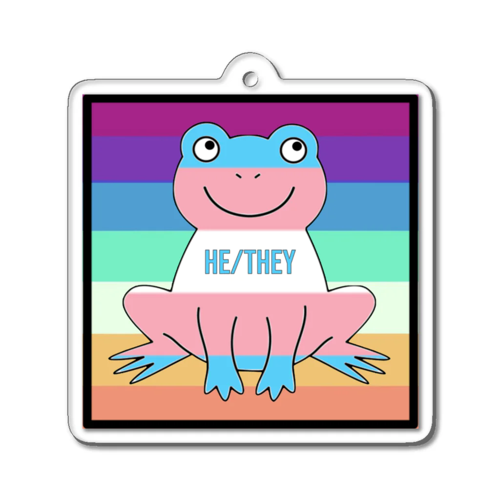 rionadのtransgender (he/they) mlm/nblm frog アクリルキーホルダー