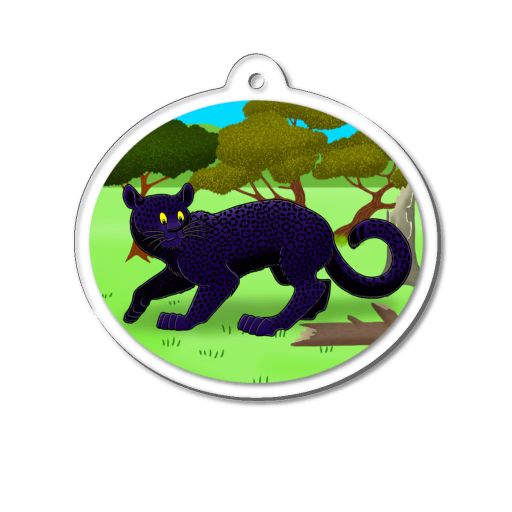 ZOO TYPHOONのクロヒョウ Acrylic Key Chain