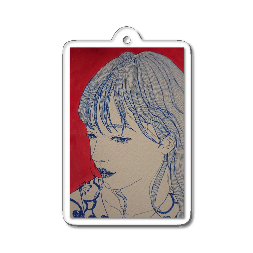 岩井千枝の夕涼み Acrylic Key Chain