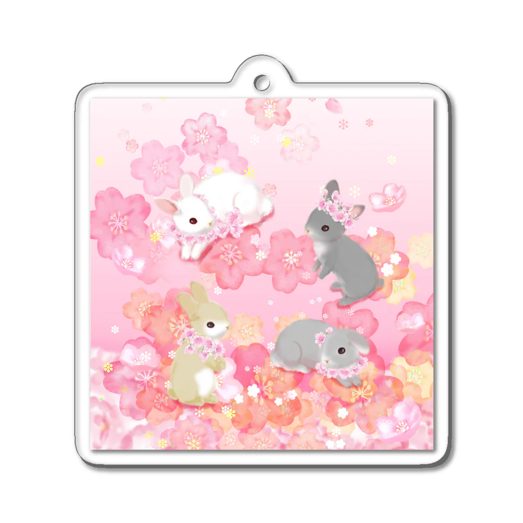 YUMIの桜うさぎ Acrylic Key Chain