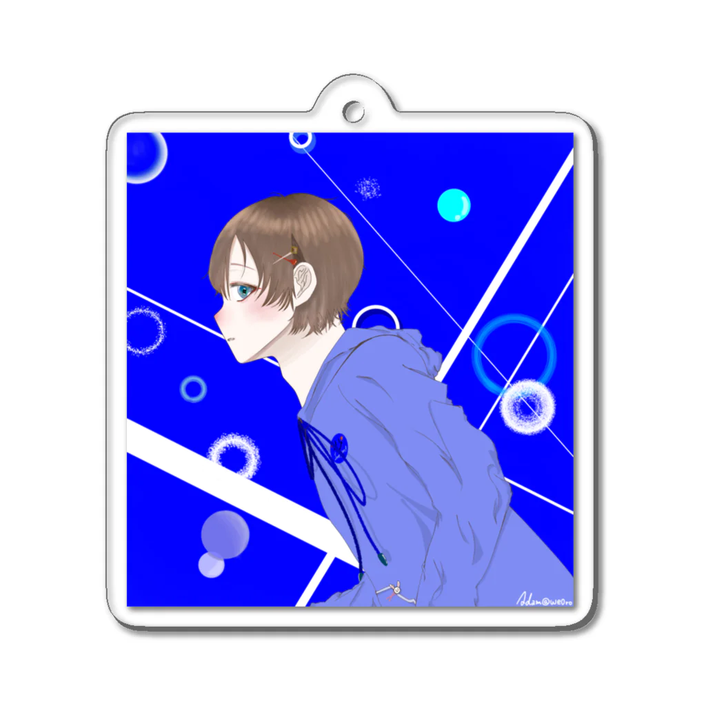 Adam-noの青 Acrylic Key Chain