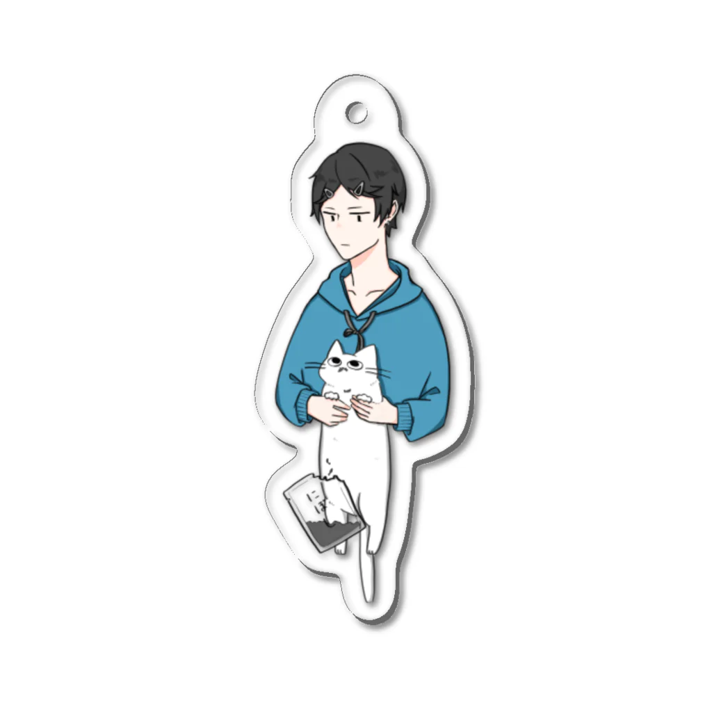 猫好きの...。 Acrylic Key Chain