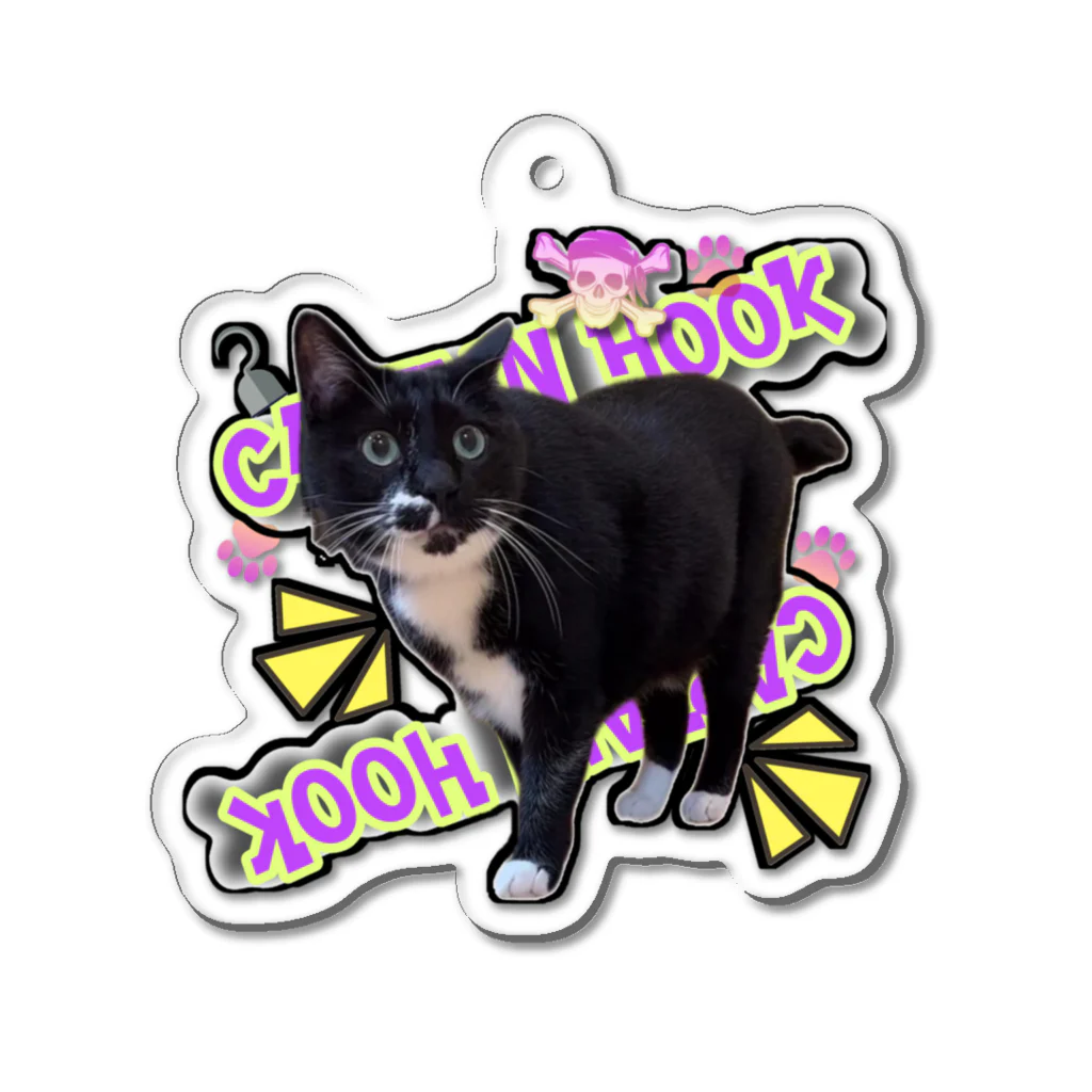 くぅTikTok猫部のTikTok猫部 フックアクリルキーホルダー Acrylic Key Chain