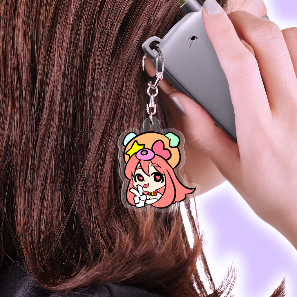 笹川やよい🐼Skeb依頼くださいのぱんだちゃんぴーす Acrylic Key Chain