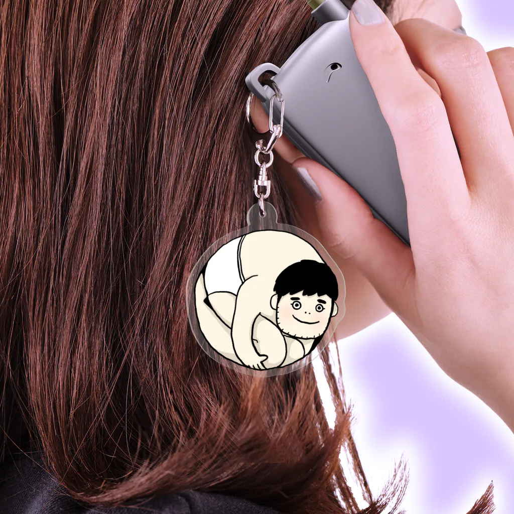 くまあきひろのコロコロくまあき Acrylic Key Chain
