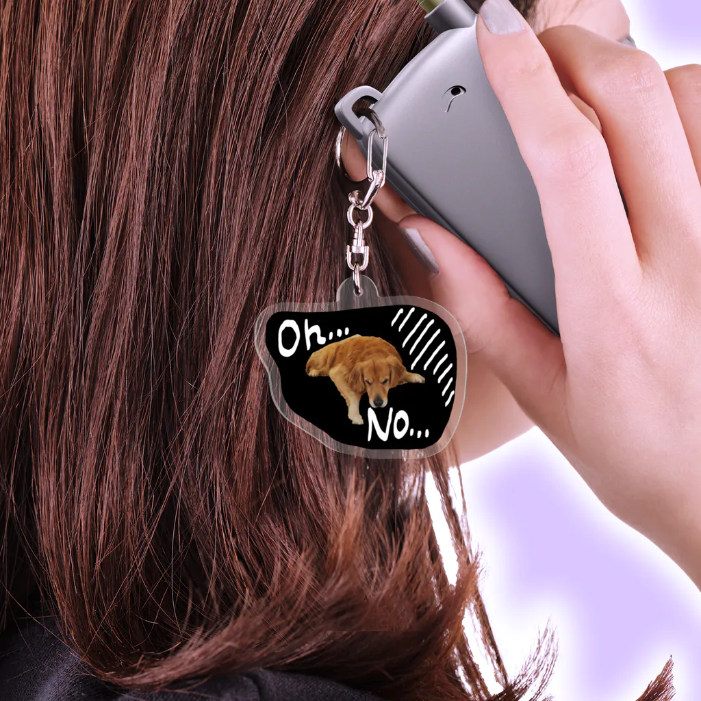赤ちゃんワンちゃんの部屋のOh…No…なゴールデンレトリバー Acrylic Key Chain