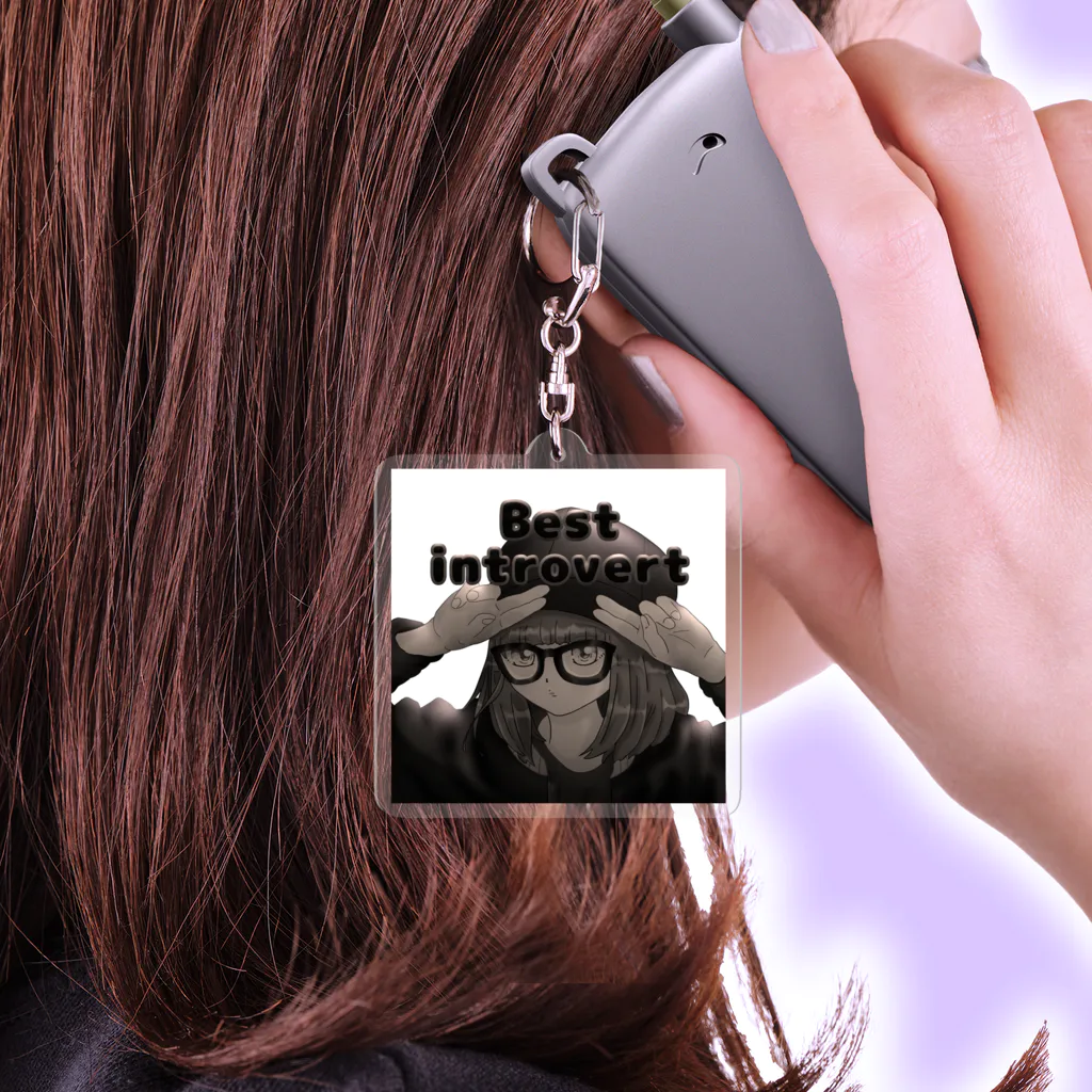 happy-maruのBest introvert （内向型最高）グッズ Acrylic Key Chain