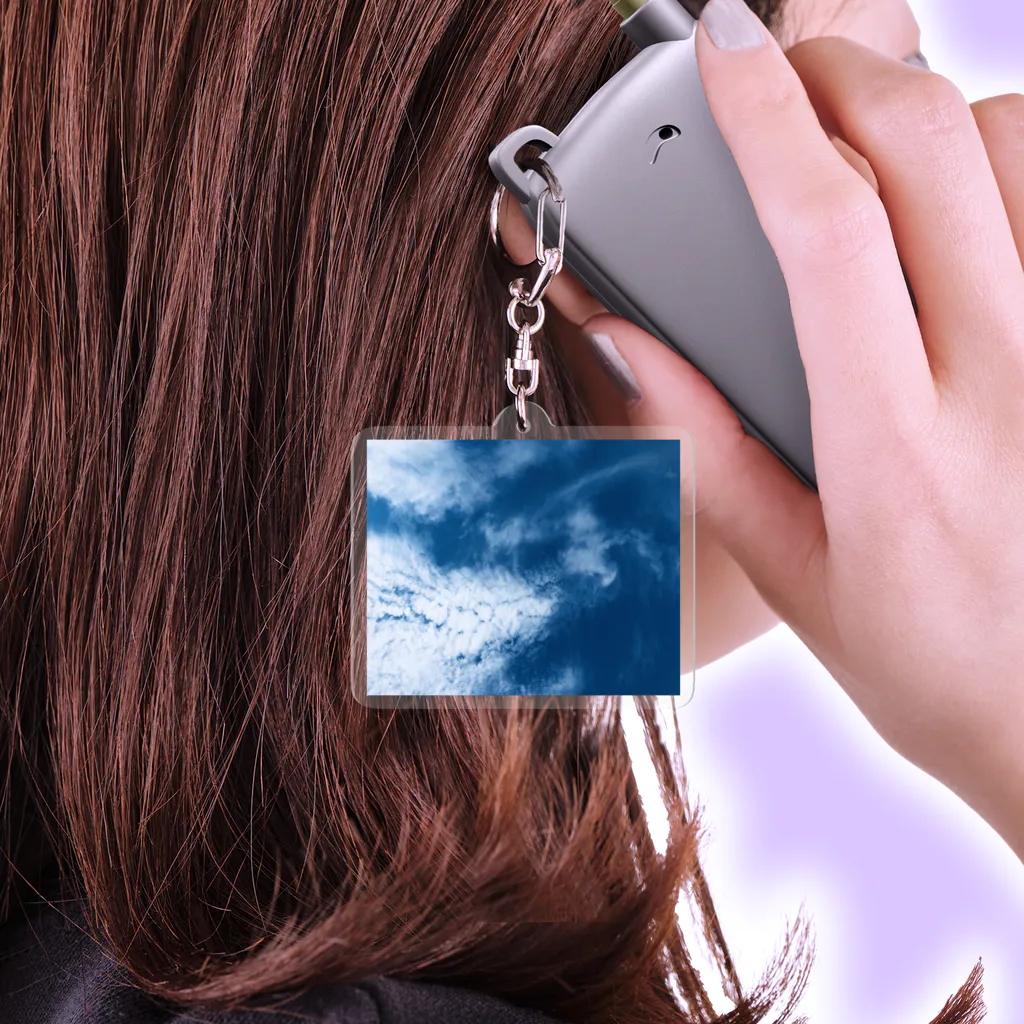 蒼い狐の空 Acrylic Key Chain