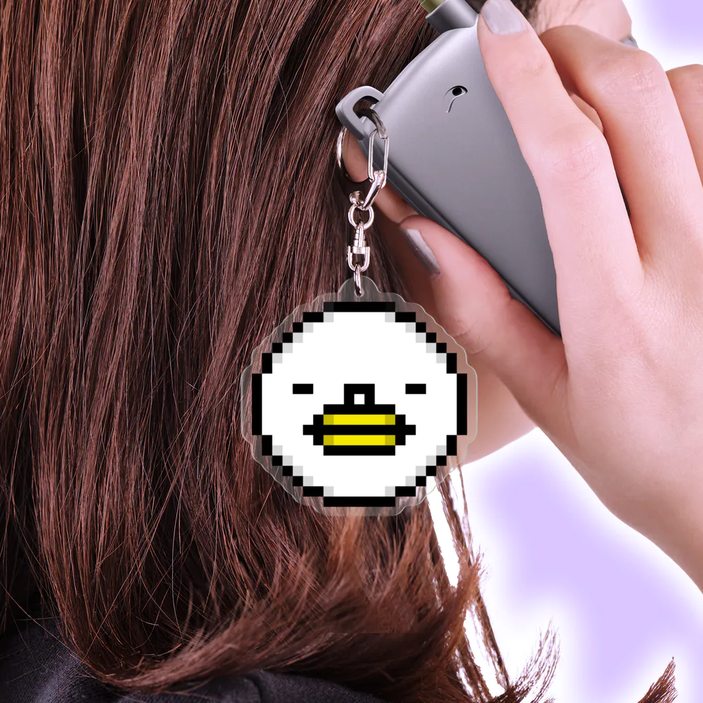 PITTEN PRODUCTSのPIXEL_FACE_03(SLEEP) Acrylic Key Chain