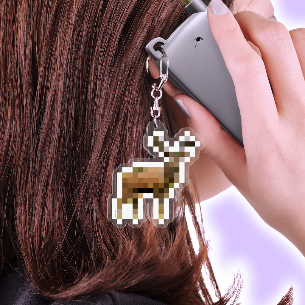 PITTEN PRODUCTSのPIXEL_ANIMAL_03(DEER) Acrylic Key Chain