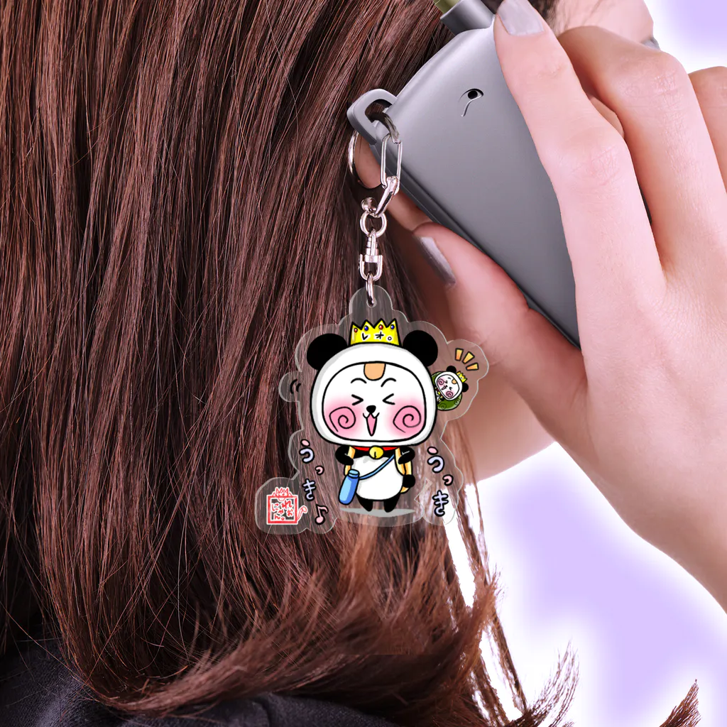 旅猫王子れぉにゃん👑😼公式(©️レイラゆーし。©️ Layla-246yuusi.)のパンダ☆れぉにゃん Acrylic Key Chain