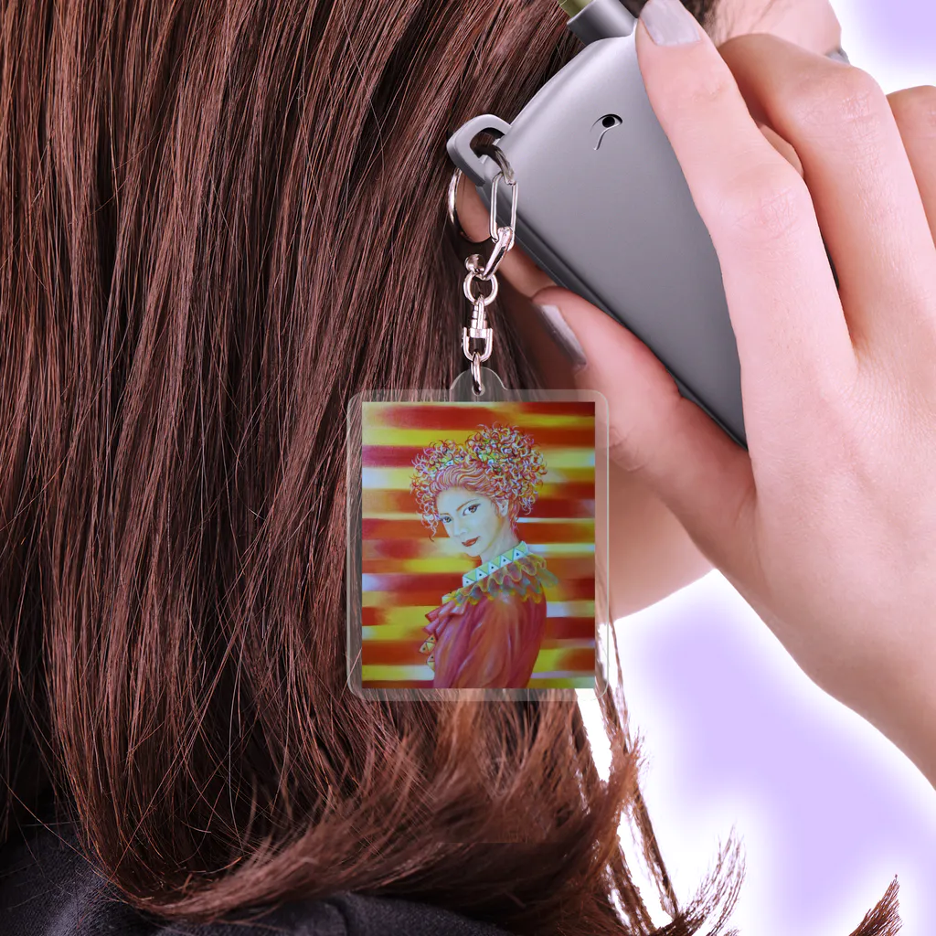 Happy Circusのハッピークラウン4・woman Acrylic Key Chain