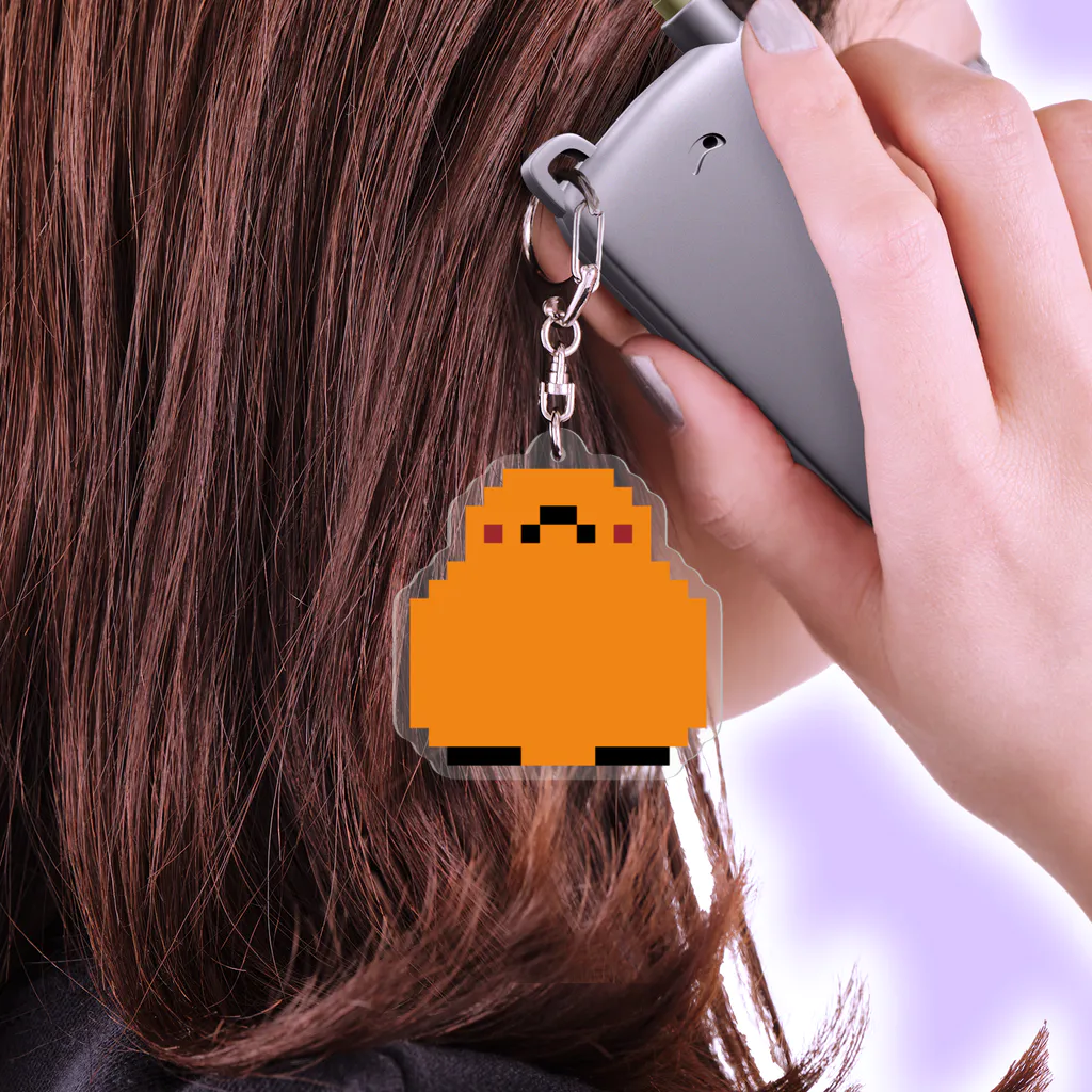 ヤママユ(ヤママユ・ペンギイナ)の16bit Little King Acrylic Key Chain