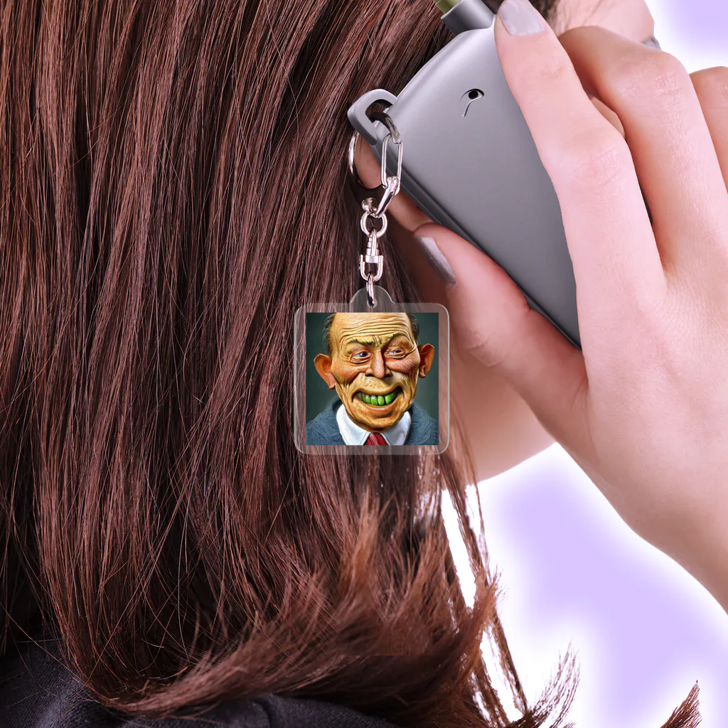 自称匂いをかぎ分けるおじさん Acrylic Key Chain by ボンブ映像