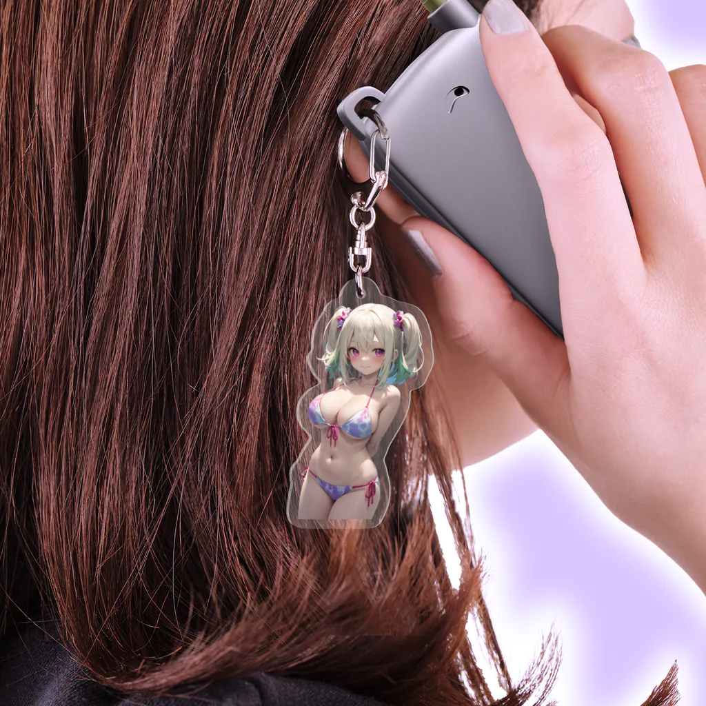 くろち️@AIイラストの水着なつめちゃん Acrylic Key Chain