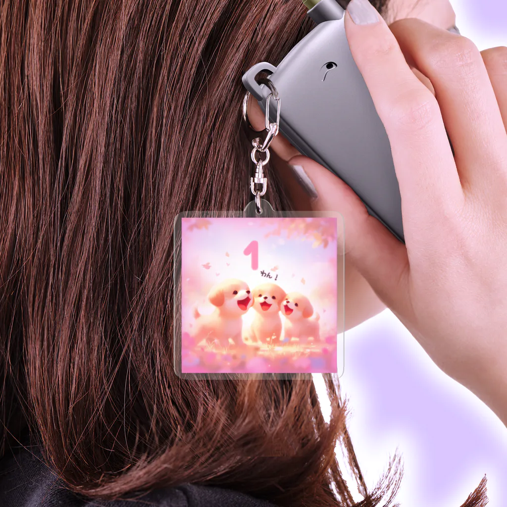 ttm100のわんわーわん Acrylic Key Chain