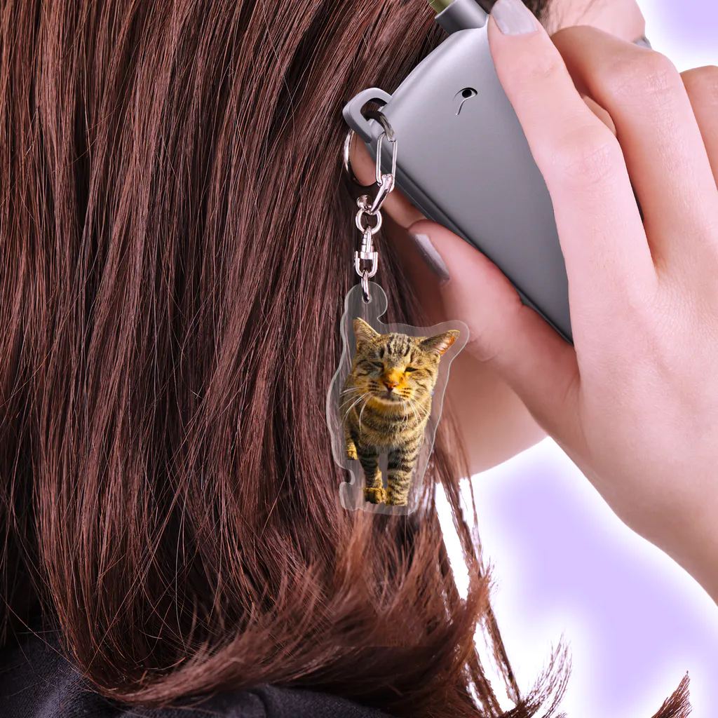 猫島のじかんのごめ～んにゃさい Acrylic Key Chain