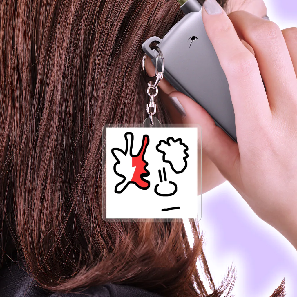 REEANAKのうさぎりんご　<An apple bunny > Acrylic Key Chain