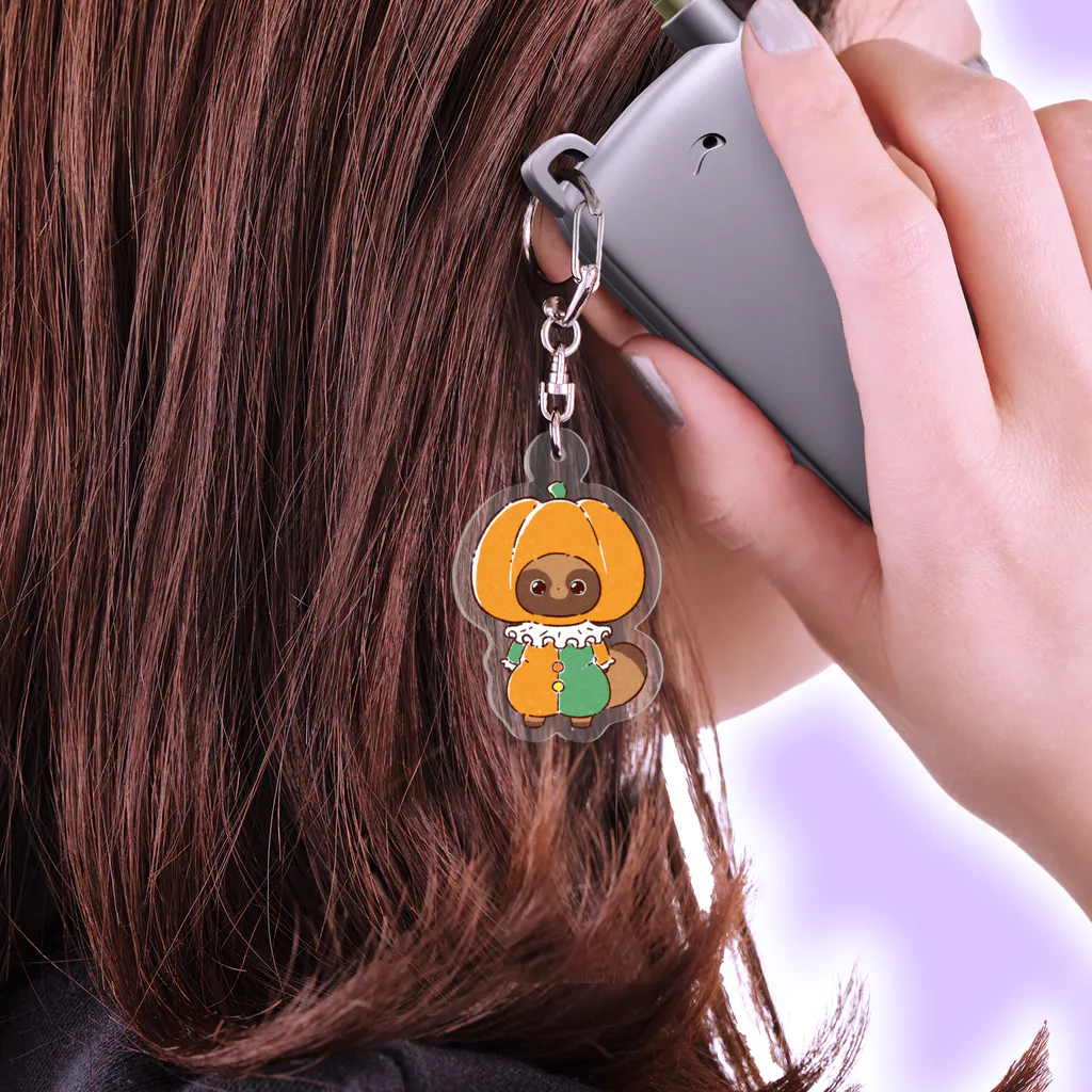 てnこSHOPのパンプキンぽnきち Acrylic Key Chain