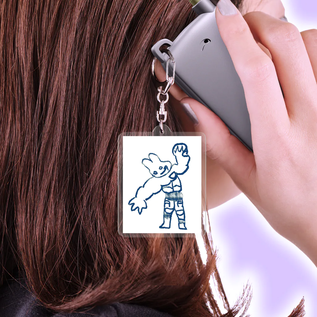 mabo_familyshopのムキムキ兎 Acrylic Key Chain