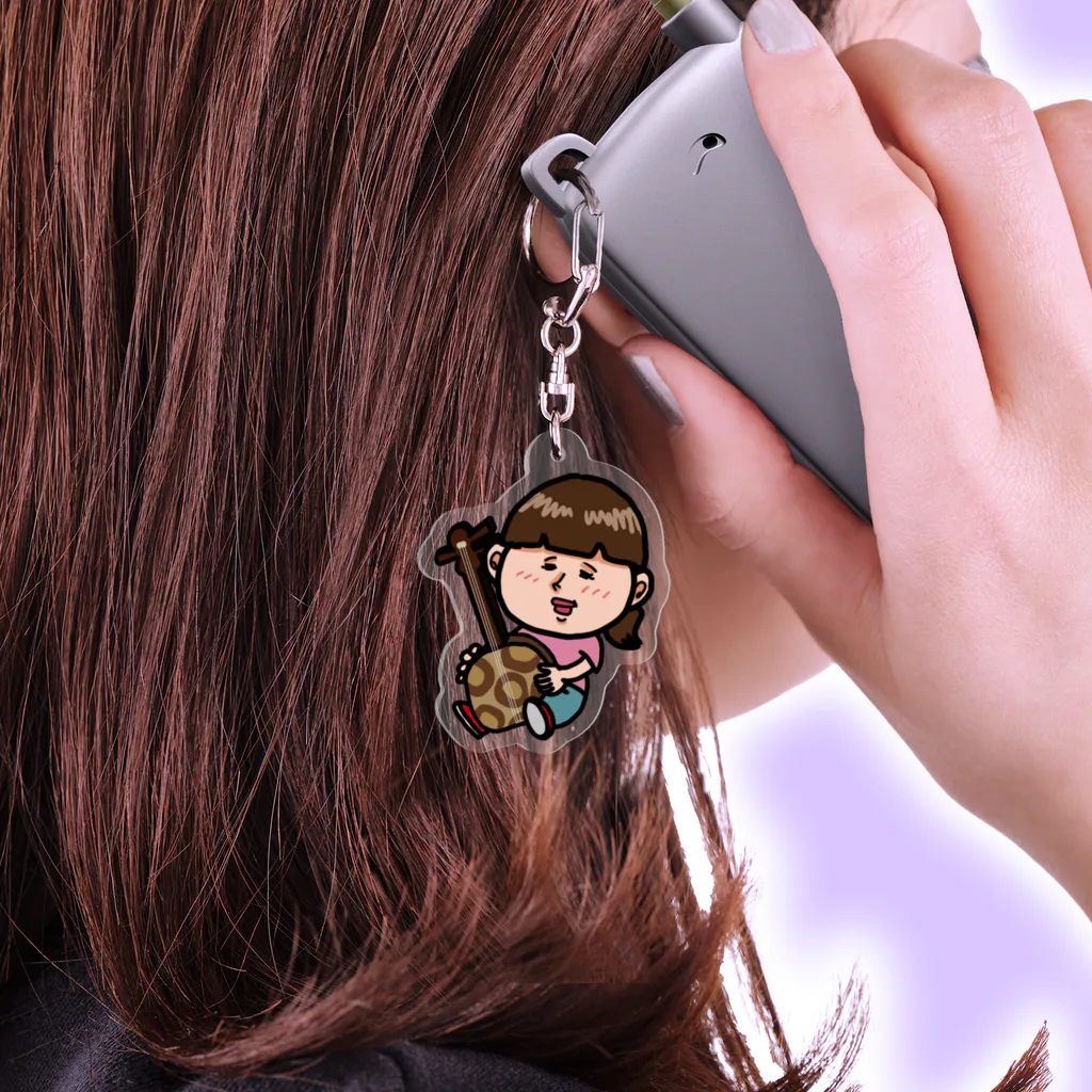 sheryu39のミニミニ三線よっちゃんのキーホルダー Acrylic Key Chain