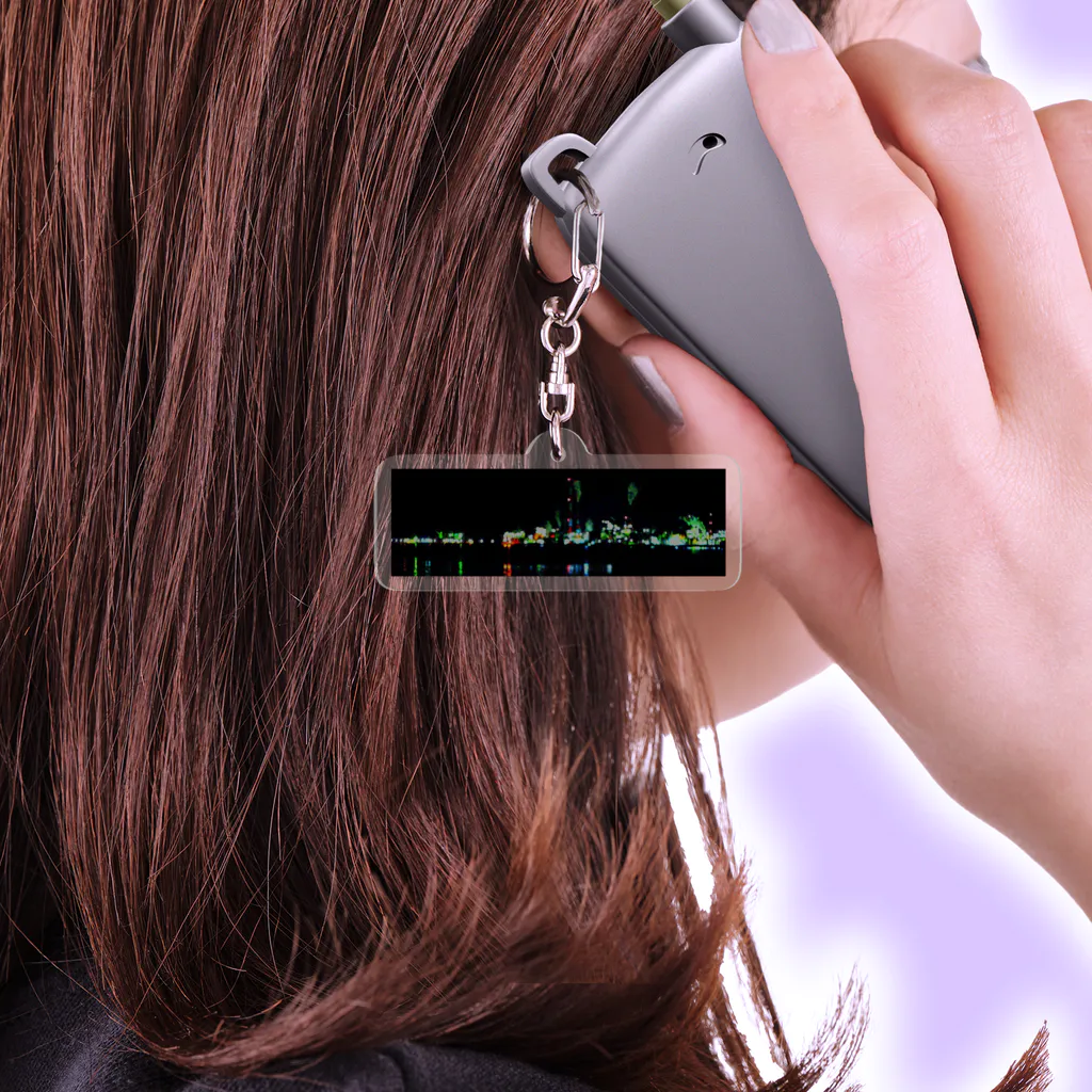 whale-kingのCity Night Acrylic Key Chain