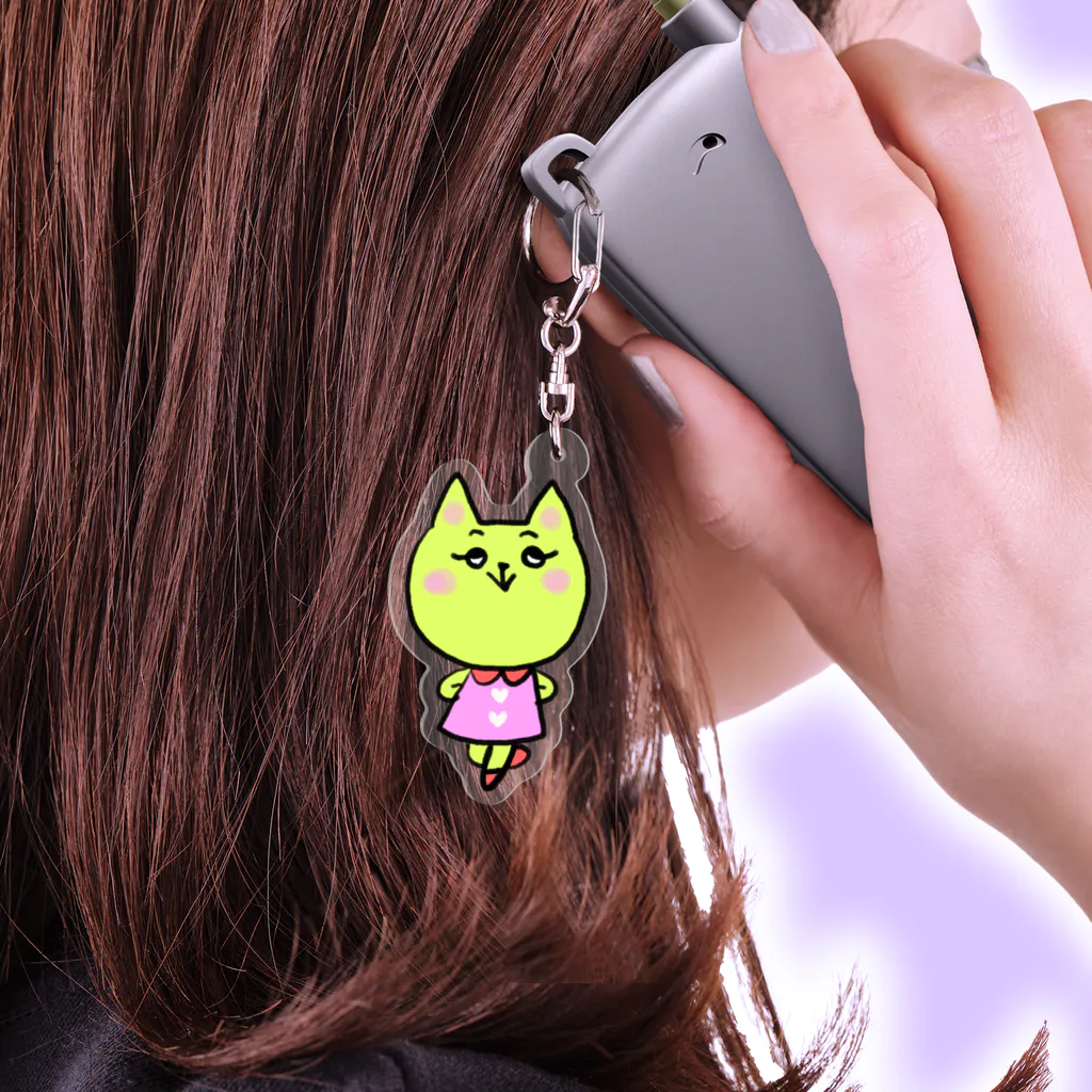 dearmy...のおどるネコ Acrylic Key Chain