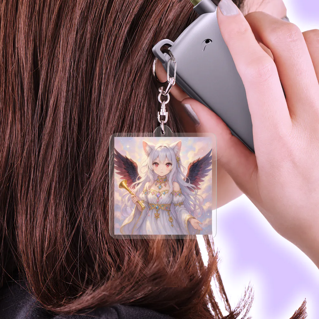 ふんわり屋のめんとにゃー。 Acrylic Key Chain