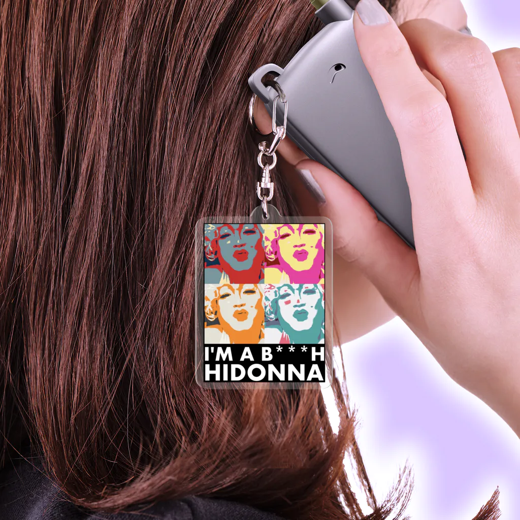ヒドンナ グッズショップ Designed by 多賀監督のヒドンナ　ヒドリンモンロー3 Acrylic Key Chain