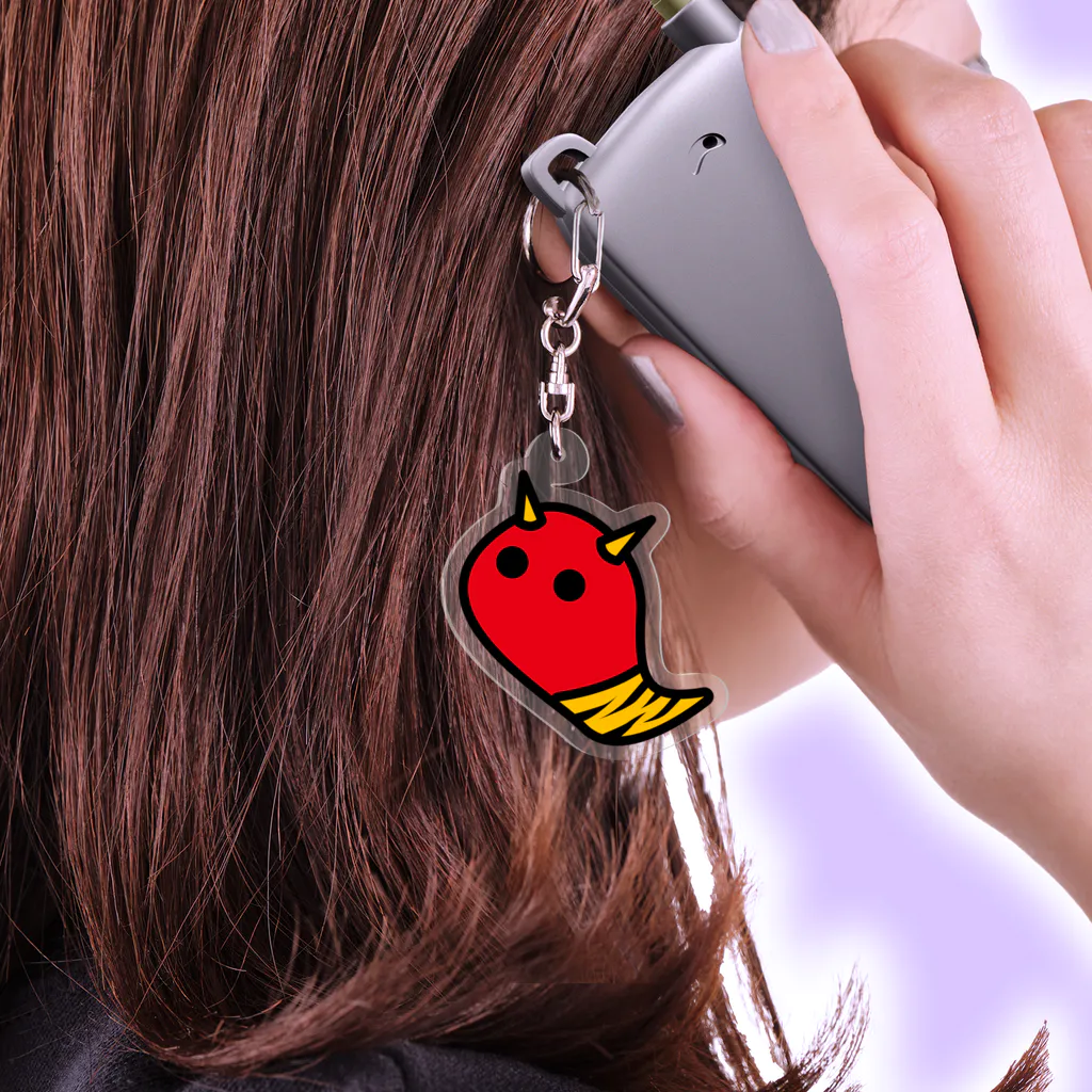 ヨープキャンが気になったのおばけの赤鬼 Acrylic Key Chain