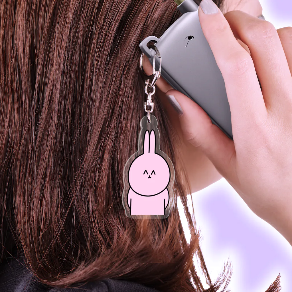 魚の4コマのうさぎのアクリルキーホルダー Acrylic Key Chain