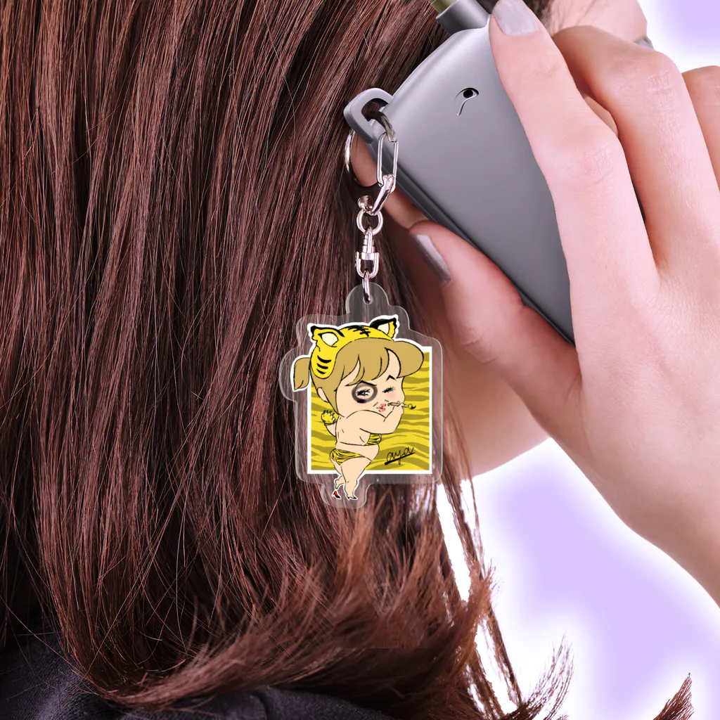 恋するビキニ muti_muti shop@yocchyamのムチトラよっちゃん Acrylic Key Chain